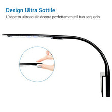 Carica l'immagine nel visualizzatore di Gallery, NICREW Luce Acquario Ultrasottile, Mini Lampada con 24 LEDs Nero
