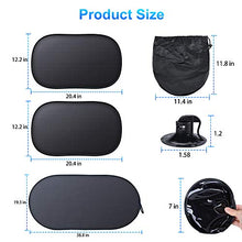 Carica l'immagine nel visualizzatore di Gallery, Oziral Tendine Parasole Auto 3 Pezzi Universali Protegge con Nero