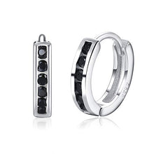 Carica l'immagine nel visualizzatore di Gallery, LDUDU - Orecchini a cerchio da donna con zirconi, in argento sterling,... - Ilgrandebazar