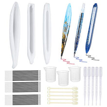 Carica l'immagine nel visualizzatore di Gallery, Meetory - Set di 16 stampi per penne a sfera in resina, silicone, in...