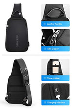 Carica l'immagine nel visualizzatore di Gallery, MARK RYDEN Zaino Monospalla Spalla Sling Bag Borsa a Uomo nero