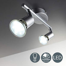 Carica l'immagine nel visualizzatore di Gallery, B.K. Licht Faretti LED da soffitto orientabili, include 2 lampadine GU10 da... - Ilgrandebazar