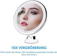 Carica l'immagine nel visualizzatore di Gallery, Auxmir Specchio Ingranditore 10X da 6,5 Pollici Trucco Illuminato...