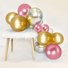 Carica l'immagine nel visualizzatore di Gallery, HiQuaty Palloncini Cromati Metallici Oro, Oro,argento,rosa