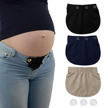 Carica l'immagine nel visualizzatore di Gallery, AYE Prolunga Pantaloni Regolabili per Le Donne in Gravidanza, 3 Pezzi (Nero,...