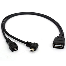 Carica l'immagine nel visualizzatore di Gallery, Cavo per splitter a Y USB Micro angolato OTG Power Enhancer 2.0... - Ilgrandebazar