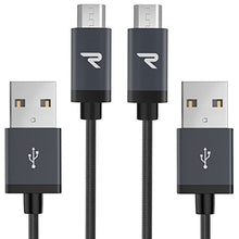 Carica l'immagine nel visualizzatore di Gallery, Cavo Micro USB [ 1M - 2Pezzi ] Rampow - 2 Pezzi, Space grigio.