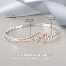 Carica l'immagine nel visualizzatore di Gallery, SNZM Bracciale Oro Rosa per Donna Bracciali Regolabili con Cristalli... - Ilgrandebazar