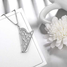 Carica l'immagine nel visualizzatore di Gallery, Aurora - Collana con Ciondolo a Forma di Arpa, in Argento Sterling 925 Arpa. - Ilgrandebazar