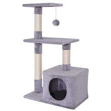 Carica l'immagine nel visualizzatore di Gallery, dibea Tiragraffi per Gatto Albero Tira Graffi Gioco Giocattolo Gatti Grigio...