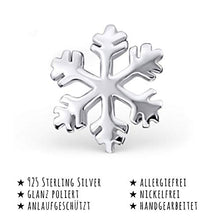 Carica l'immagine nel visualizzatore di Gallery, Monkimau Orecchini bambina con fiocco di neve realizzati in argento sterling...