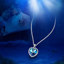 Carica l'immagine nel visualizzatore di Gallery, VEECANS Collana Donna “Cuore dell'Oceano” con Pendente Cuore Realizzata con...