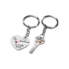 Carica l'immagine nel visualizzatore di Gallery, Ducomi® I love you - Coppia di Portachiavi Complementari Amore - 1 Argento - Ilgrandebazar