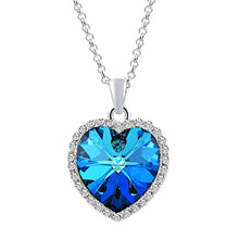 Carica l'immagine nel visualizzatore di Gallery, VEECANS Collana Donna “Cuore dell'Oceano” con Pendente Cuore Realizzata con...