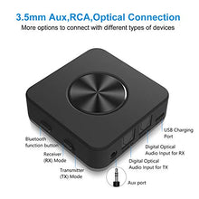 Carica l'immagine nel visualizzatore di Gallery, Yuanguo 【2019 Nuova Versione】 Trasmettitore e Ricevitore Bluetooth 5.0, Nero