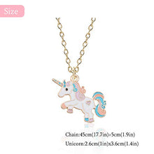 Carica l'immagine nel visualizzatore di Gallery, BigNoseDeer Collana per Bambini Unicorno Ragazze Rainbow Cloud Gioielli... - Ilgrandebazar