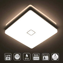 Carica l'immagine nel visualizzatore di Gallery, Öuesen 24W LED Lampada Plafoniera impermeabile a Bianco Naturale 4000k - Ilgrandebazar