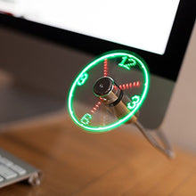 Carica l'immagine nel visualizzatore di Gallery, TRIXES Ventilatore Flessibile USB da Tavolo con Orologio