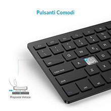 Carica l'immagine nel visualizzatore di Gallery, OMOTON Tastiera Bluetooth per Android, Compatibile con Samsung o Huawei Nera