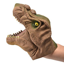 Carica l'immagine nel visualizzatore di Gallery, DIYARTS Dinosaur Hand Puppet Gloves Gioco di Ruolo Realistico Marrone - Ilgrandebazar