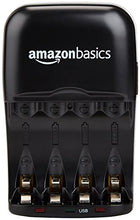 Carica l'immagine nel visualizzatore di Gallery, AmazonBasics - Carica batterie con porta USB per Ni-MH AA e AAA - Ilgrandebazar