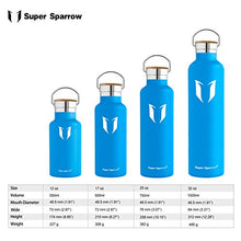 Carica l'immagine nel visualizzatore di Gallery, Super Sparrow Bottiglia d'Acqua con Isolamento a Vuoto 1000ml-32oz, Cielo Blu
