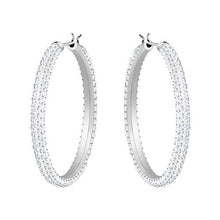 Carica l'immagine nel visualizzatore di Gallery, Swarovski Cerchi Stone, Cristallo Bianco, Rodiati, da Donna - Ilgrandebazar