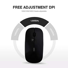 Carica l'immagine nel visualizzatore di Gallery, INPHIC Mouse Wireless Ricaricabile, Ottico Mini Silenzioso Nero magico