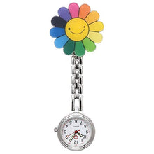 Carica l'immagine nel visualizzatore di Gallery, Orologio da taschino, silicone al quarzo con clip appendere, Sunflower - Ilgrandebazar