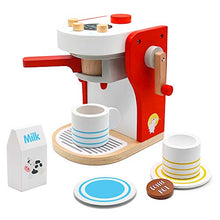 Carica l'immagine nel visualizzatore di Gallery, PL Macchina Caffe Cucina Giocattolo Legno per Bambini Caffettiera Giochi...
