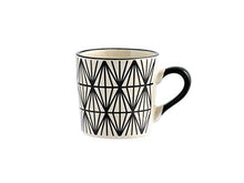 Carica l'immagine nel visualizzatore di Gallery, H&amp;H Vhera Set 6 Tazzine Caffè, Stoneware, Bianco/Nero, 90 ml - Ilgrandebazar