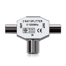 Carica l'immagine nel visualizzatore di Gallery, kwmobile distributore per antenna adattatore a T Splitter con 0-1000 MHz -...