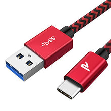 Carica l'immagine nel visualizzatore di Gallery, RAMPOW Cavo USB C - Garanzia a Vita - Type C in Nylon per 1M, Rosso