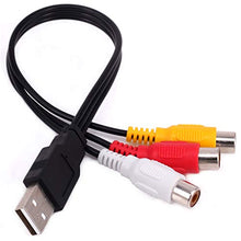 Carica l'immagine nel visualizzatore di Gallery, Yilan - Cavo da USB a 3 RCA, lungo 0,25 m, maschio a 3 RCA femmina,... - Ilgrandebazar