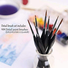 Carica l'immagine nel visualizzatore di Gallery, Pennelli Acquerello,Set Pittura Per Acquerello Olio e Nail Art,10...