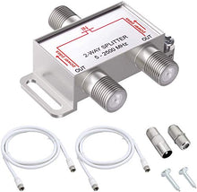 Carica l'immagine nel visualizzatore di Gallery, ESYNiC 2 Way TV CATV Broadband Splitter 2500MHz / 2 Vie Cavo Splitter...