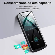 Carica l'immagine nel visualizzatore di Gallery, RUIZU Lettore Mp3, Mp3 da 8 GB con Bluetooth, Altoparlante...
