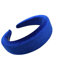 Carica l'immagine nel visualizzatore di Gallery, Cerchietto per capelli donna bombato in velluto (BLU REALE) BLU REALE - Ilgrandebazar