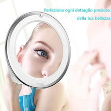 Carica l'immagine nel visualizzatore di Gallery, Aphrodite Specchio bagno Trucco Portatile con ingrandimento 10 X, Luce LED,... - Ilgrandebazar