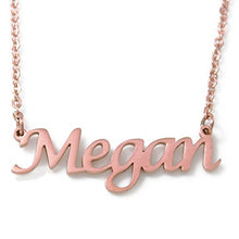 Carica l'immagine nel visualizzatore di Gallery, Kigu Megan Nome Personalizzato – Collana Placcato Oro Rosa 18 kt – Catena... - Ilgrandebazar