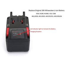 Carica l'immagine nel visualizzatore di Gallery, REEXBON Milwaukee 28V 3.0Ah Li-ion Batteria di Ricambio per