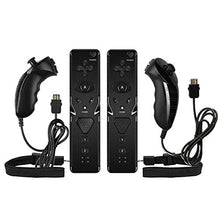 Carica l'immagine nel visualizzatore di Gallery, JFUNE 2 Paia Wii Telecomando e Nunchuckcon Controller e telecomandi wii set