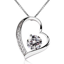 Carica l'immagine nel visualizzatore di Gallery, B.Catcher collana in argento con pendente a cuore d'argento e zircone cubico - Ilgrandebazar