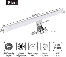 Carica l'immagine nel visualizzatore di Gallery, Aogled Lampada da Specchio Bagno 40 cm 10W 820LM 230V Bianco Freddo 6000K,...