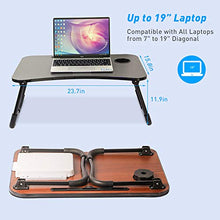 Carica l'immagine nel visualizzatore di Gallery, Tavolo Laptop, per Notebook, Scrivania dormitorio, Dormitorio Nero