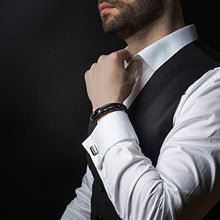 Carica l'immagine nel visualizzatore di Gallery, SERASAR | Bracciale in Pelle Premium per Uomo Nero | Speciale - Ilgrandebazar