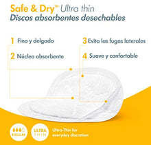 Carica l'immagine nel visualizzatore di Gallery, Medela- Dischi Assorbenti usa e getta, Safe &amp; DryTM, ultra thin 30 pezzi