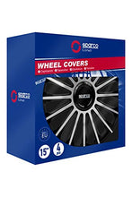 Carica l'immagine nel visualizzatore di Gallery, Sparco SPC1593BKSV Copricerchi, Argento, 15", Set di 4 Argento - Ilgrandebazar