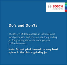 Carica l'immagine nel visualizzatore di Gallery, Bosch MCM3501M MultiTalent 3-Robot da Cucina Compatto, 800 W, Plastica,...