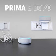 Carica l'immagine nel visualizzatore di Gallery, Supporto compatto ECHO DOT per PRESA ITALIANA. Cavo nascosto, NO VITI o Nero